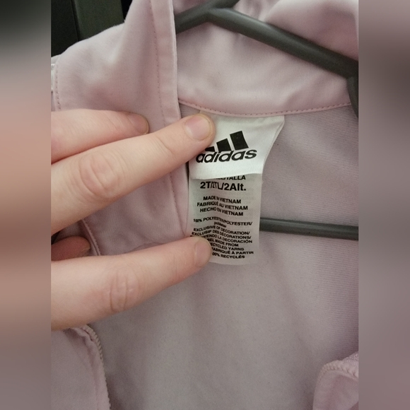 Adidas Pink track jacket toddler girl size 2t - Picture 2 of 3